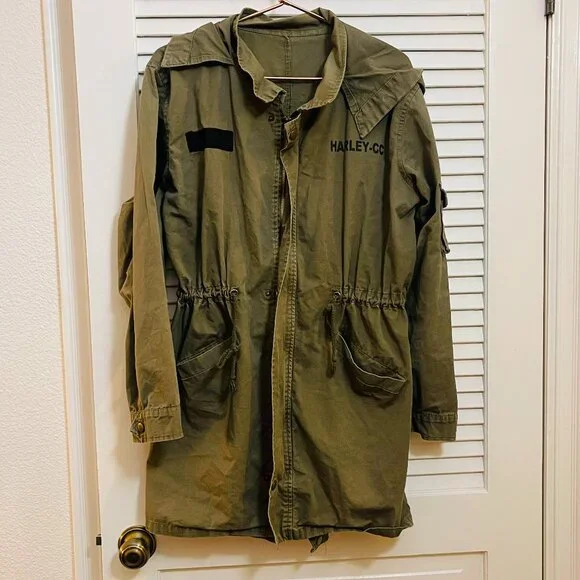 Harley-Davidson Women’s Military Field Jacket Skull Graphic - Picture 1 of 10